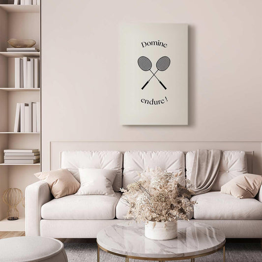 Leinwandbild - Black Badminton Rackets Artgeist