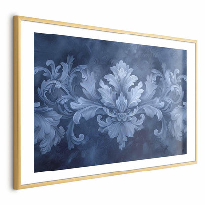 Poster - Blue Ornament in Cool Shades Artgeist