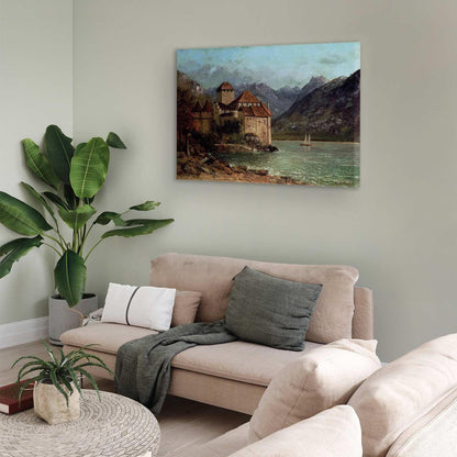 Leinwandbild - Gustave Courbet -Chillon Castle