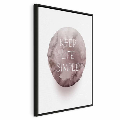 Leinwandbild - Keep Life Simple (1 Part) Vertical