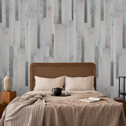 Tapete Holzoptik Rustikal - Natürliche Holzmaserung in warmen Brauntönen