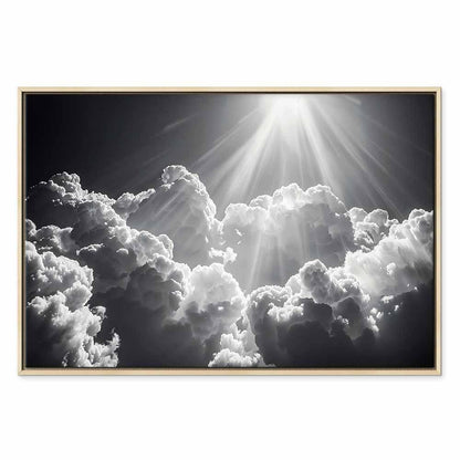 Leinwandbild - Hope in the Clouds: Inspiring Rays of the Sun – Awaken Emotions