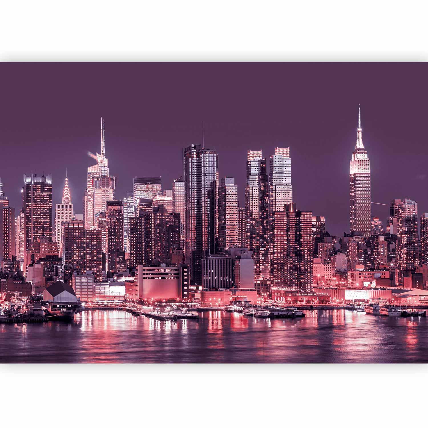 Tapete mit Skyline-Motiv für urbane Raumgestaltung

