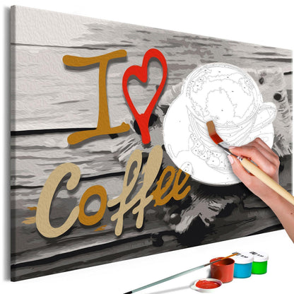 Malen nach Zahlen - I Love Coffee