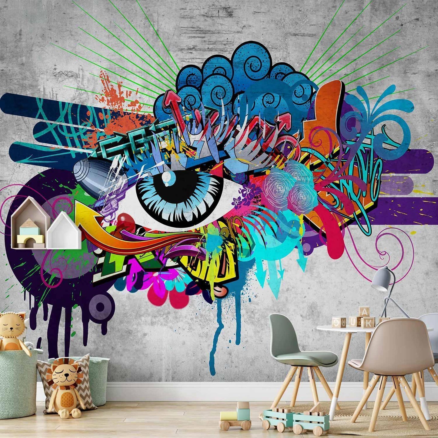 Fototapete - Graffiti eye