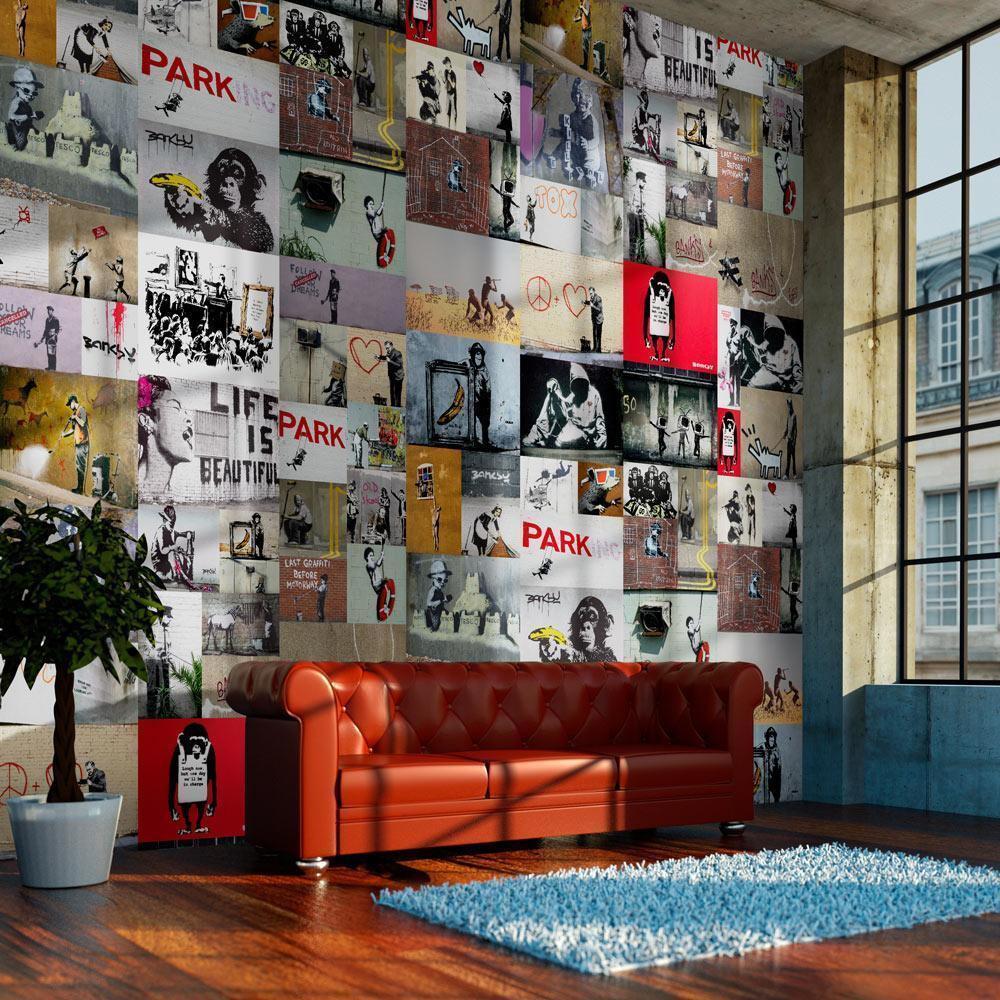 Tapete - Banksy - Collage - Urban Street Art
