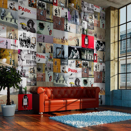 Tapete - Banksy - Collage - Urban Street Art