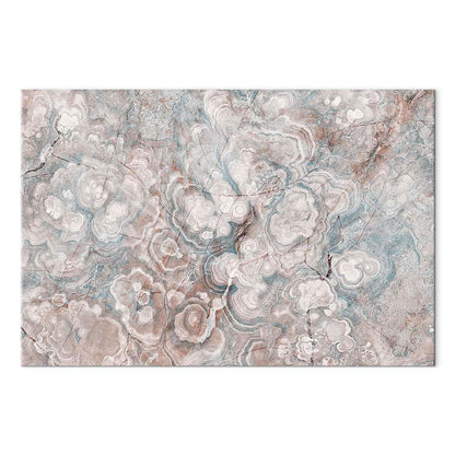 Leinwandbild - Marble flowers – natural stone structure in pastel colours