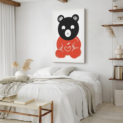 Leinwandbild - Thoughtful Bear (1 Part) Vertical