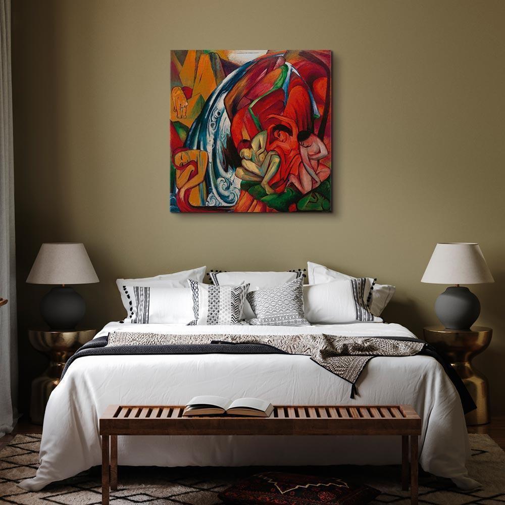 Leinwandbild - Franz Marc – The waterfall (Women under a waterfall)