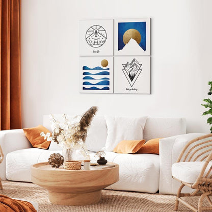 Leinwandbild - Sea or Mountains (4 Parts)