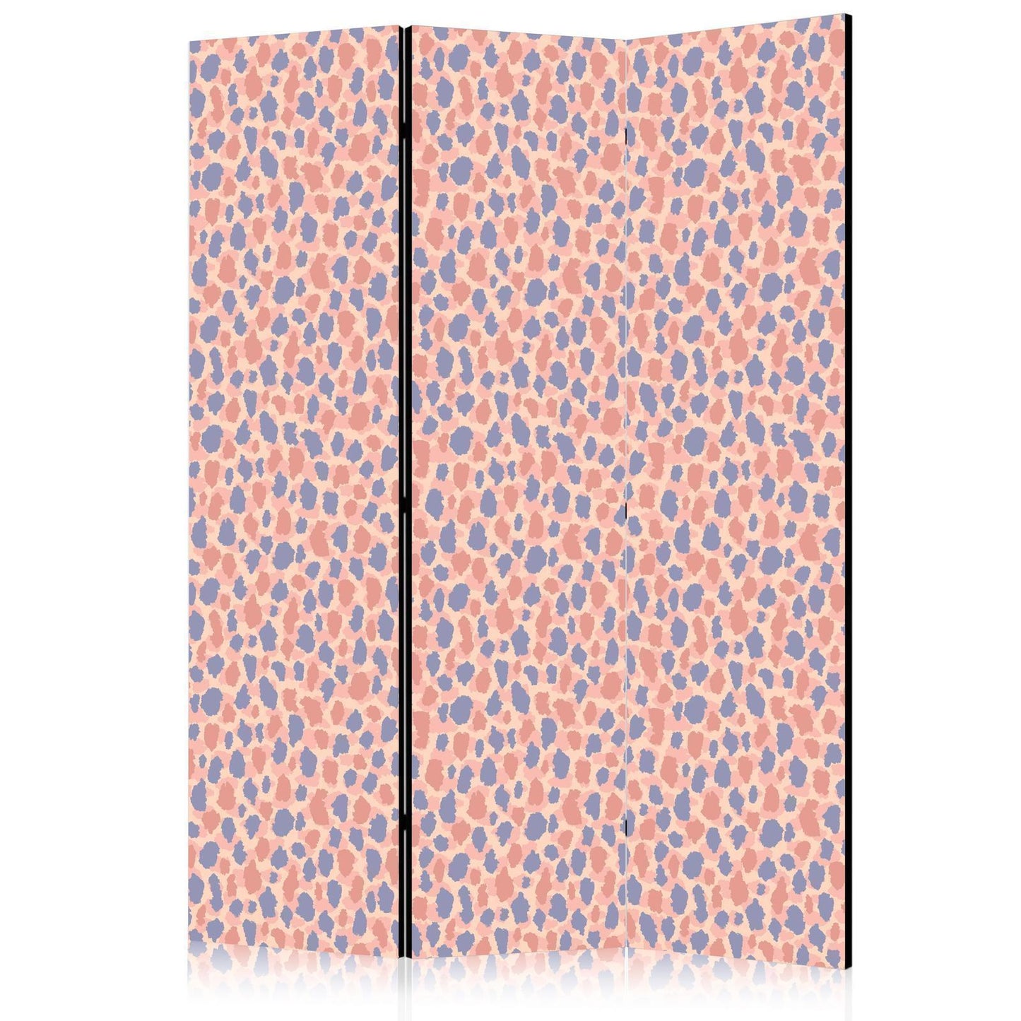 Paravent - Giraffe Pattern - Colorful Animal Pattern in Blue-Pink Spots Artgeist