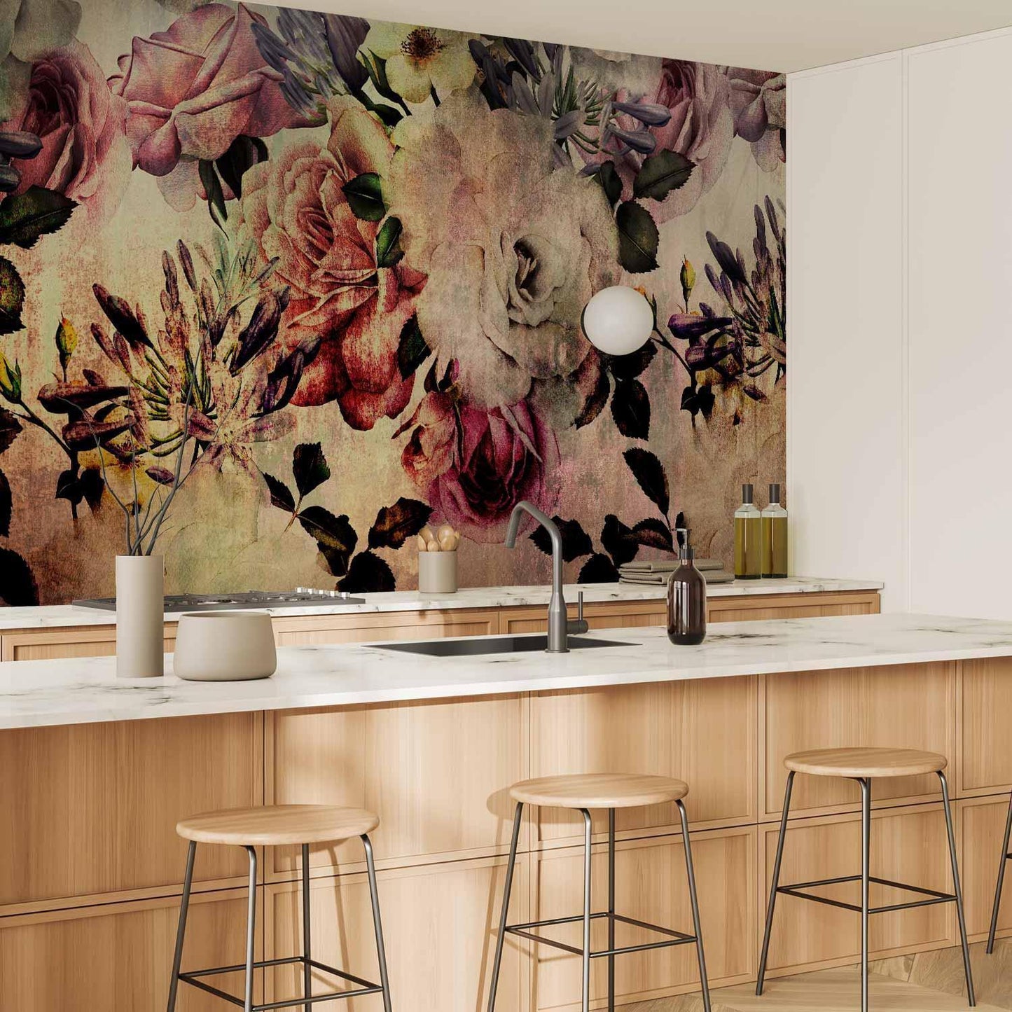 Fototapete - Nostalgia Flowers