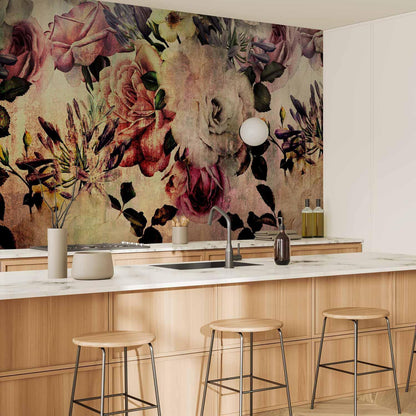 Fototapete - Nostalgia Flowers