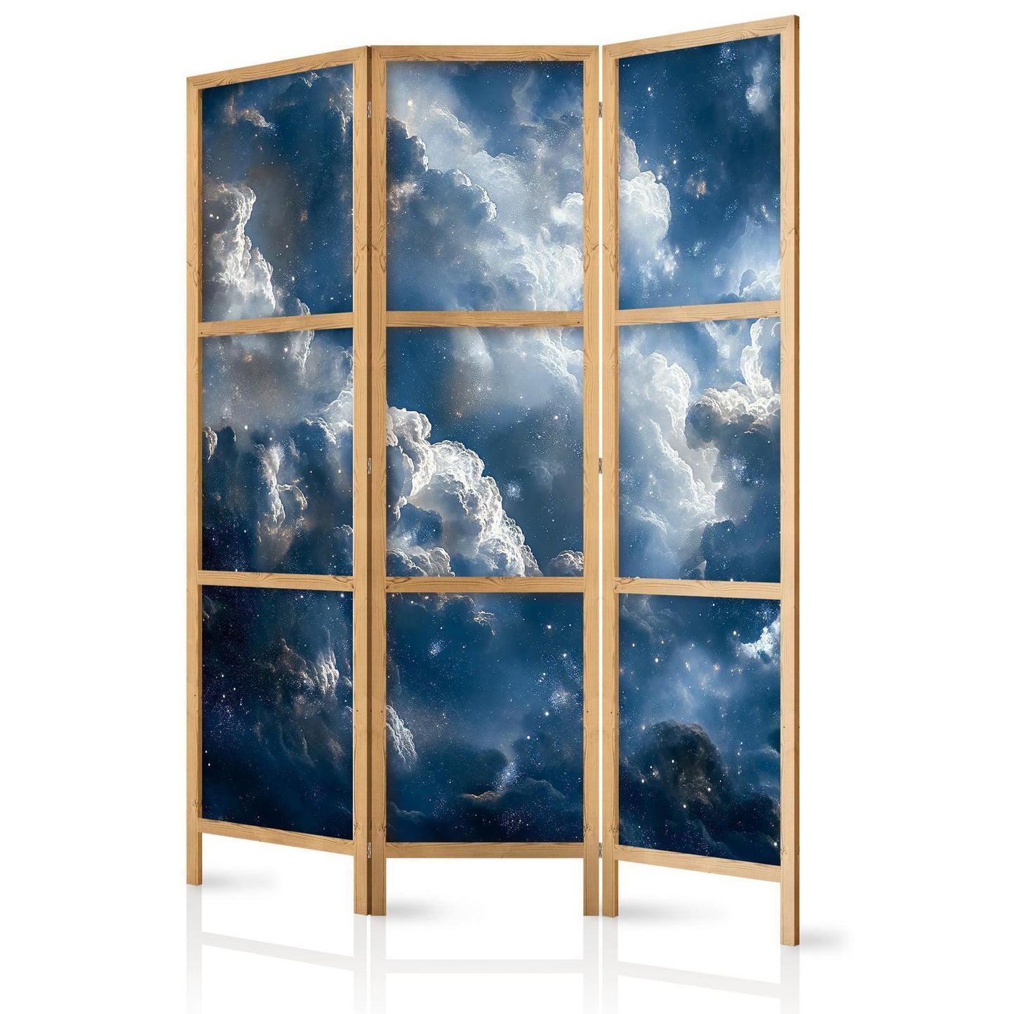Japanischer Paravent - Astronomical Wonders: Clouds and Stars in Harmonious Combination Artgeist