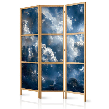 Japanischer Paravent - Astronomical Wonders: Clouds and Stars in Harmonious Combination Artgeist