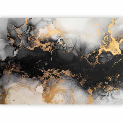 Fototapete Gold Explosionen – Abstraktes Marmor-Muster für luxuriöse Wandgestaltung