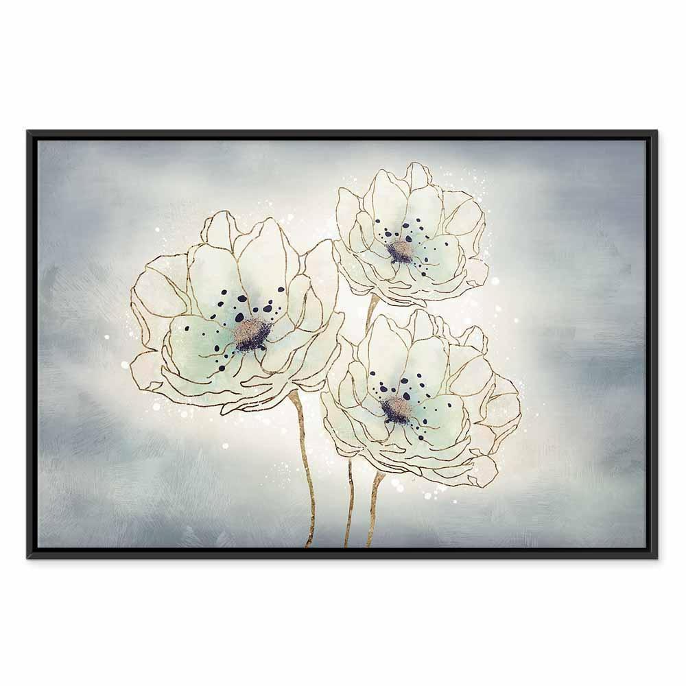 Leinwandbild - Ocean Flowers (1 Part) Wide