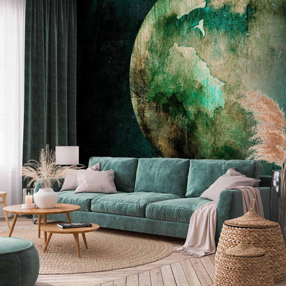 Fototapete Green Pangea – Grüner Planet mit moderner Ästhetik