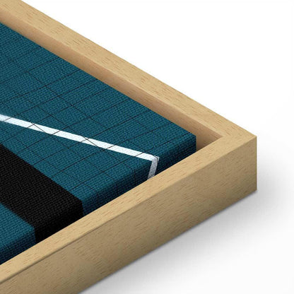 Leinwandbild - Female Tennis Player With a Red Racket on the Court - Graphics