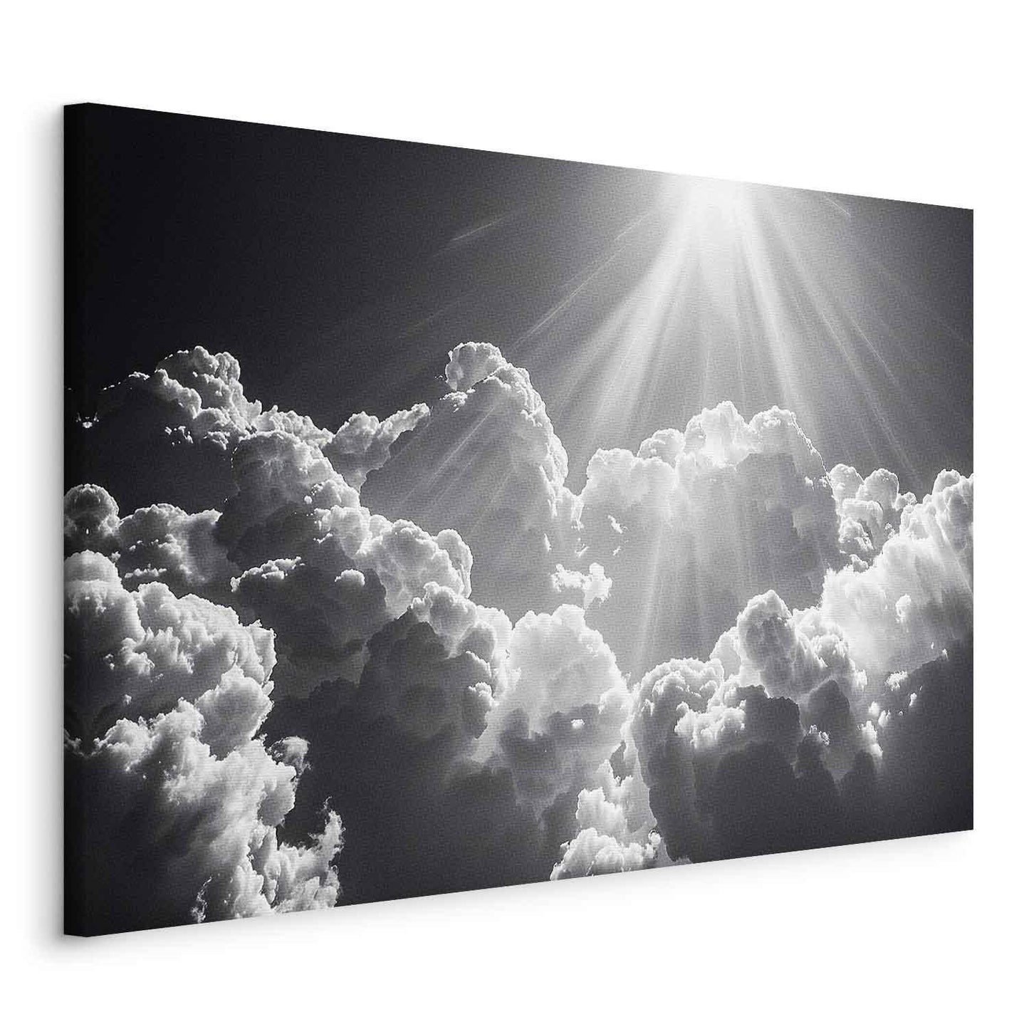 Leinwandbild - Hope in the Clouds: Inspiring Rays of the Sun – Awaken Emotions