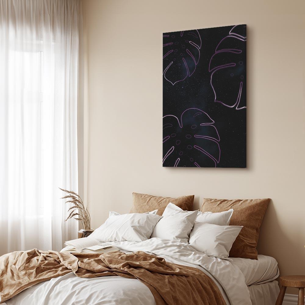 Leinwandbild - Galactic Monstera (1 Part) Vertical
