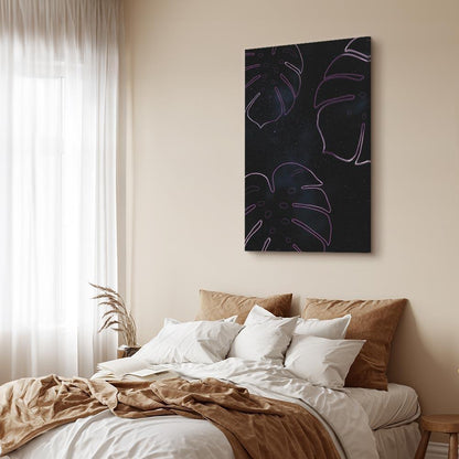 Leinwandbild - Galactic Monstera (1 Part) Vertical