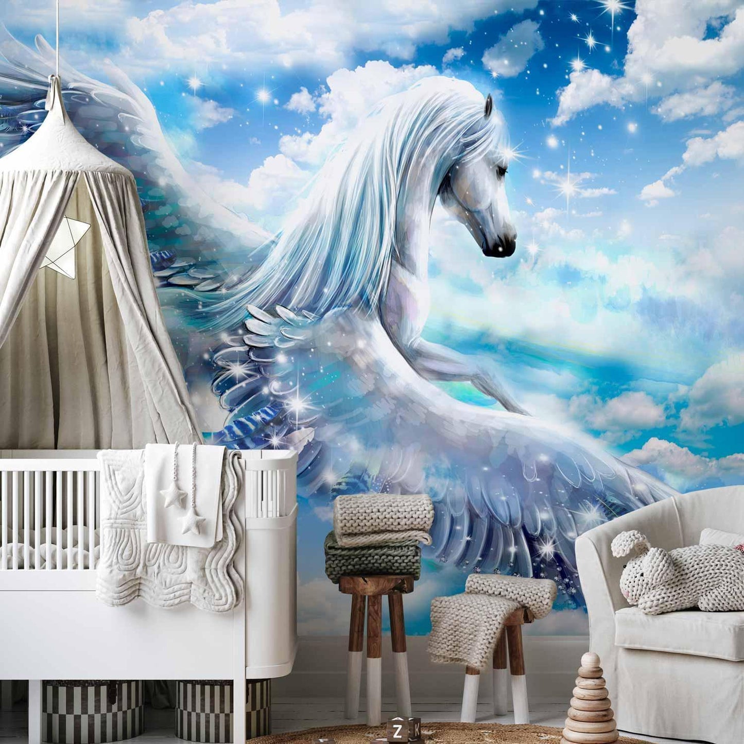 Fototapete - Pegasus (Blue)