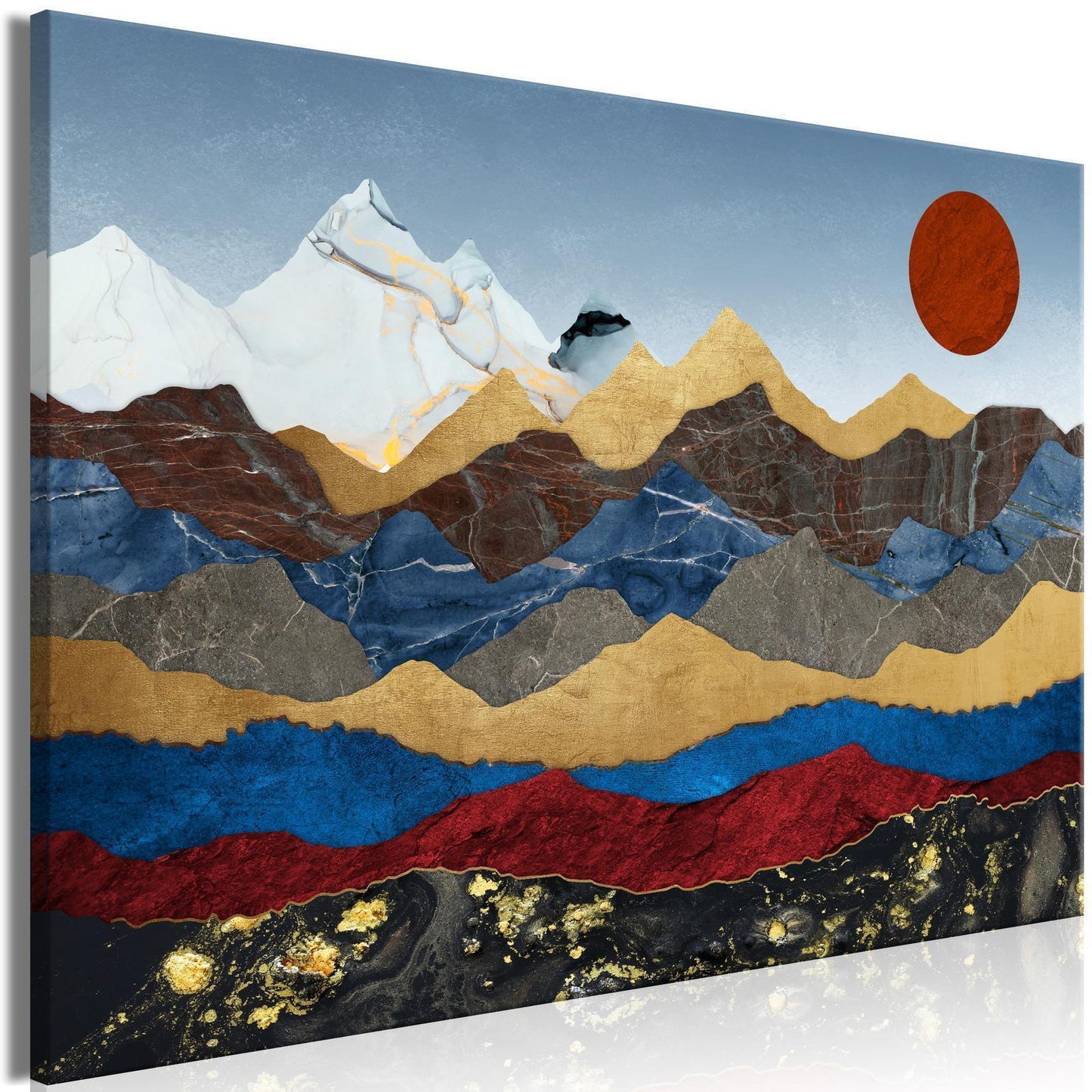 Leinwandbild Berglandschaft – Herz der Alpen in Panoramaformat