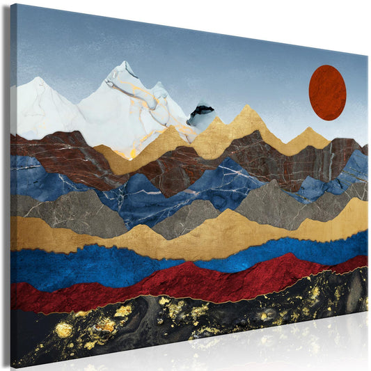 Leinwandbild Berglandschaft – Herz der Alpen in Panoramaformat