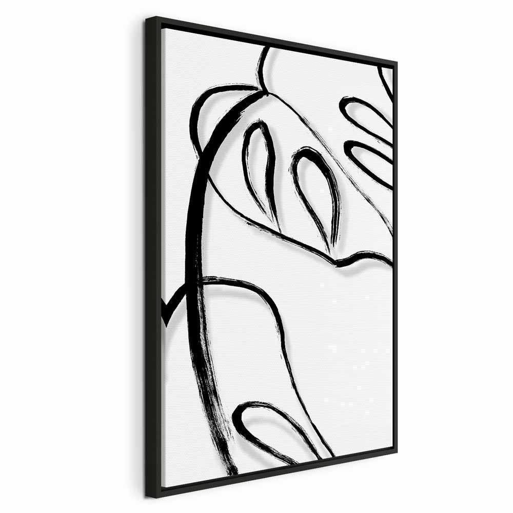 Leinwandbild - White Monstera (1 Part) Vertical