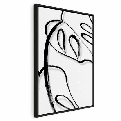 Leinwandbild - White Monstera (1 Part) Vertical