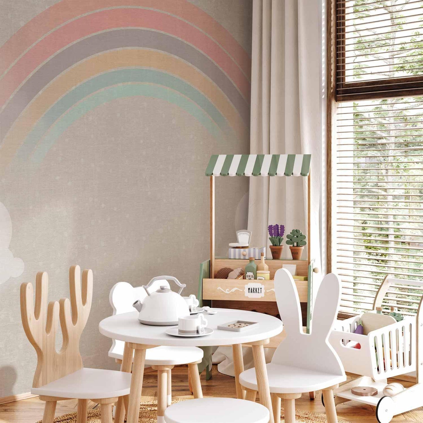 Fototapete - Rainbow in the Rain