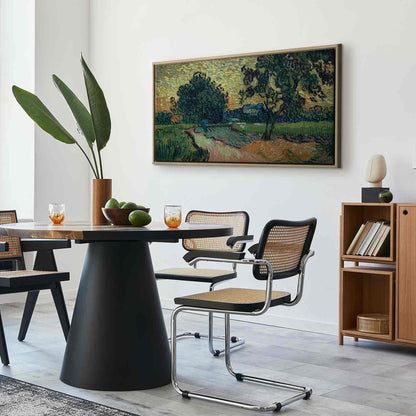 Leinwandbild - Vincent Van Gogh – Landscape with the Chateau of Auvers at Sunset