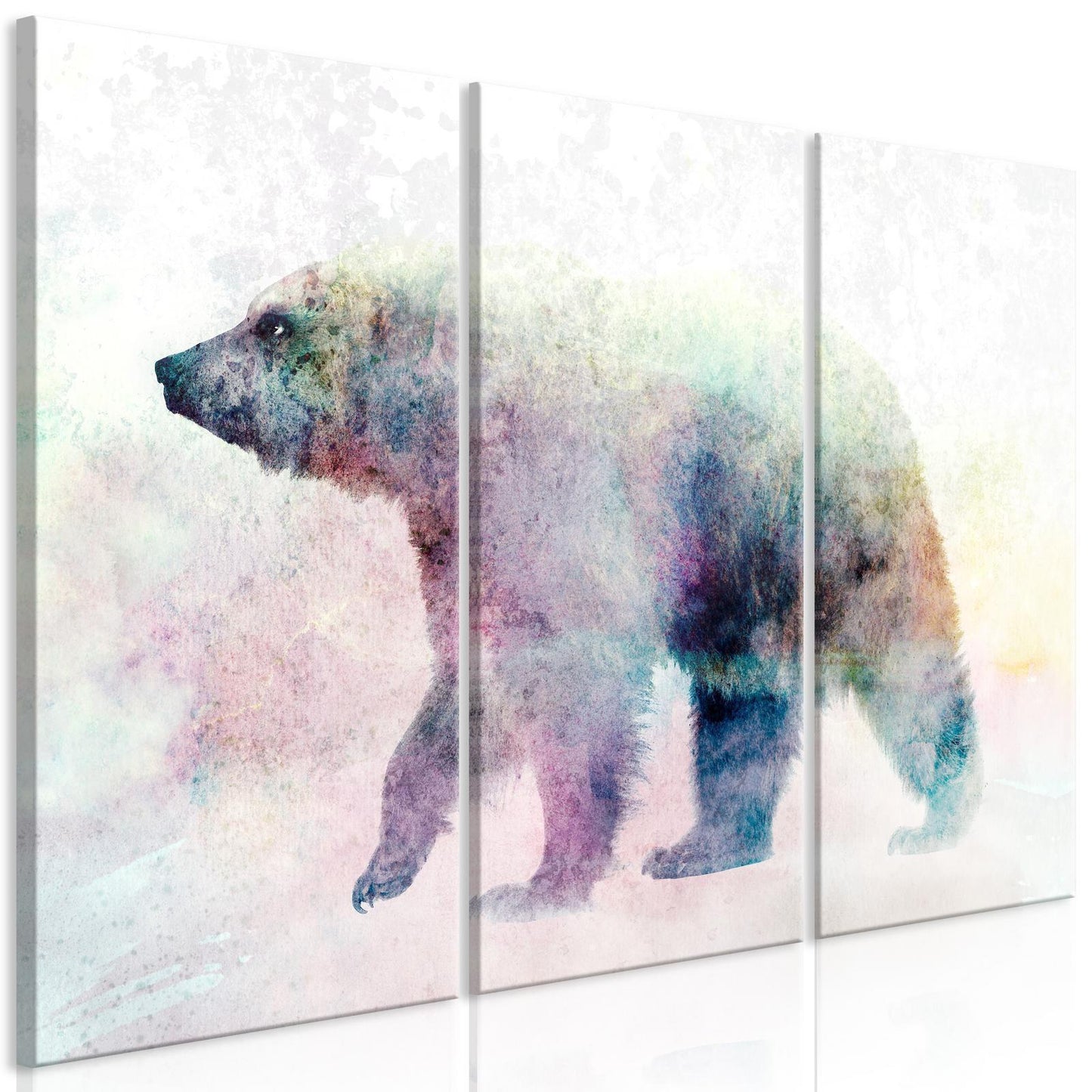 Leinwandbild - Lonely Bear (3 Parts) Artgeist