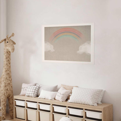 Poster Regenbogen im Regen – Sanfte Farben, leise Magie
