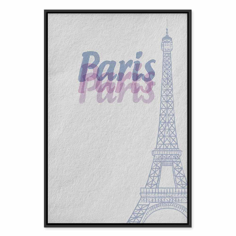Leinwandbild - Paris in Watercolours (1 Part) Vertical