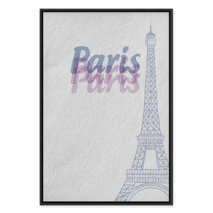 Leinwandbild - Paris in Watercolours (1 Part) Vertical