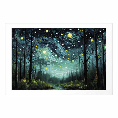Poster - Starry night - a contemporary version of Van Gogh's night sky