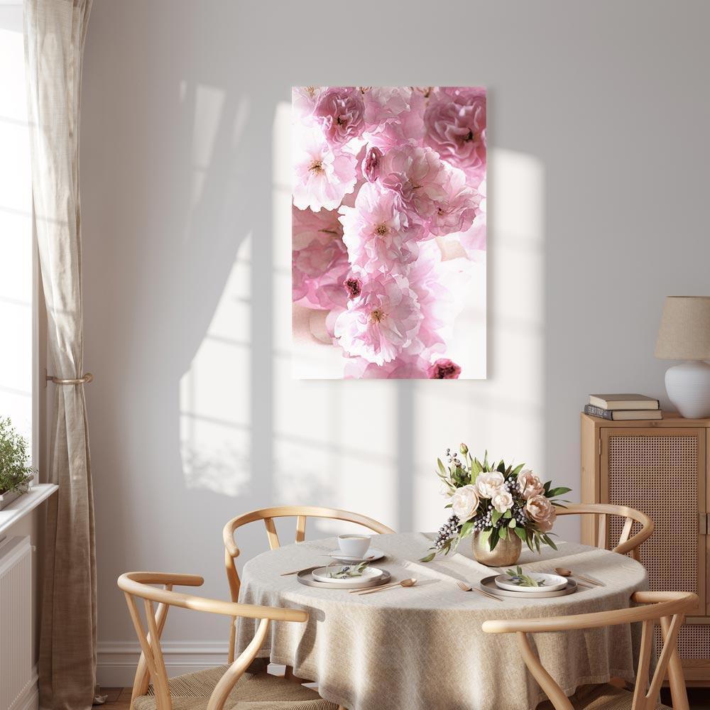 Leinwandbild - Flowery Glamour (1-part) - Flower Petals in Shades of Pink
