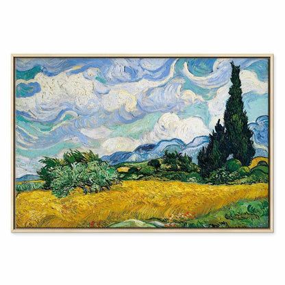 Leinwandbild - Vincent Van Gogh – Wheat Field with Cypresses