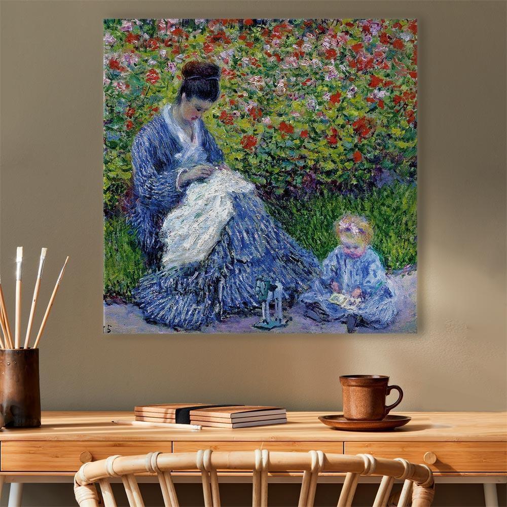 Leinwandbild - Claude Monet – Madame Monet and Her Son