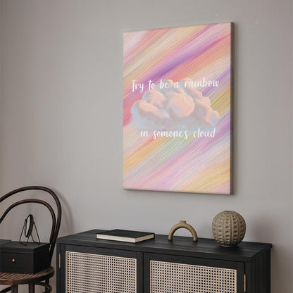 Leinwandbild - Try to Be a Rainbow (1 Part) Vertical