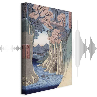 Leinwandbild - Utagawa Hiroshige – The monkey bridge in the Kai province