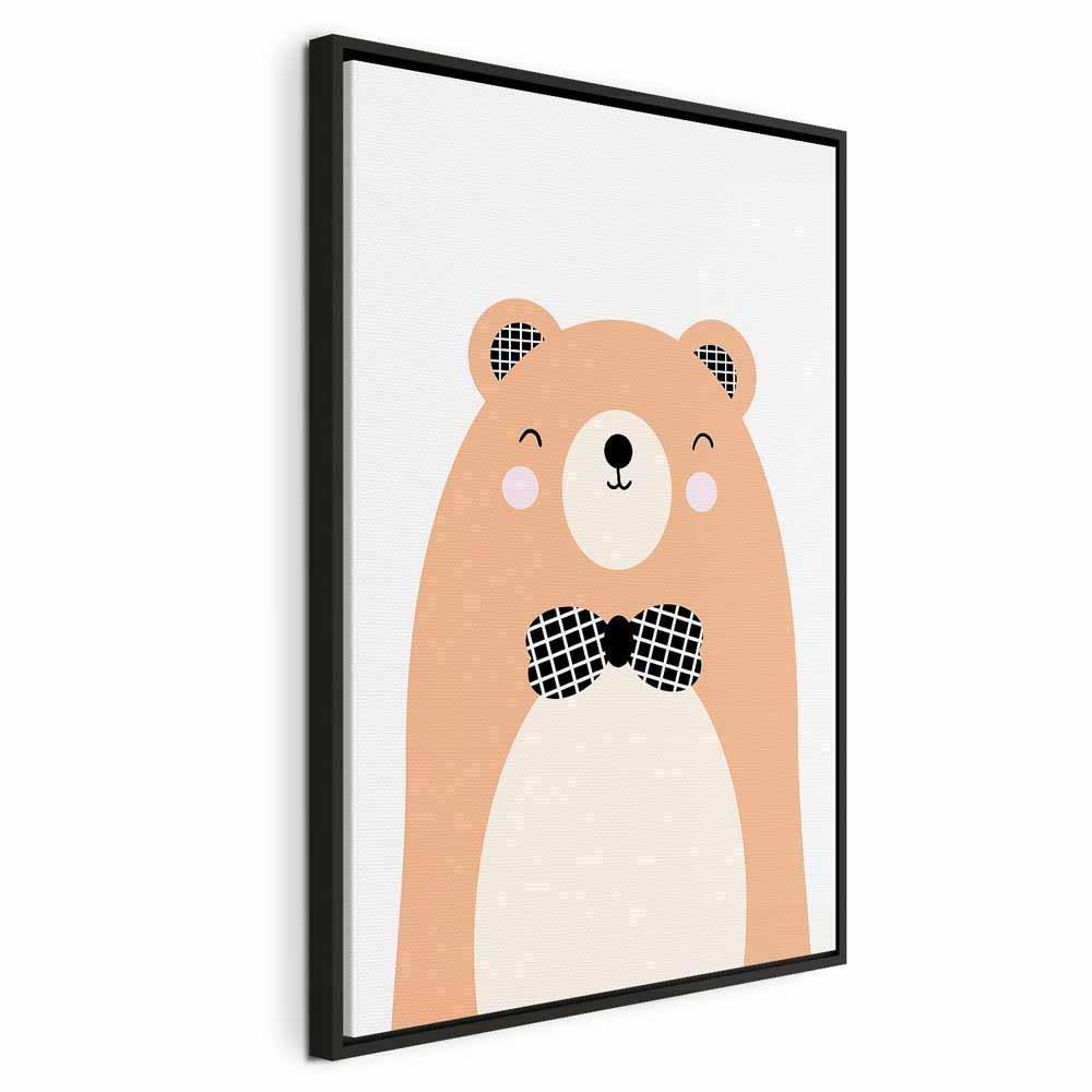 Leinwandbild - Teddy Bear in Bow Tie (1 Part) Vertical