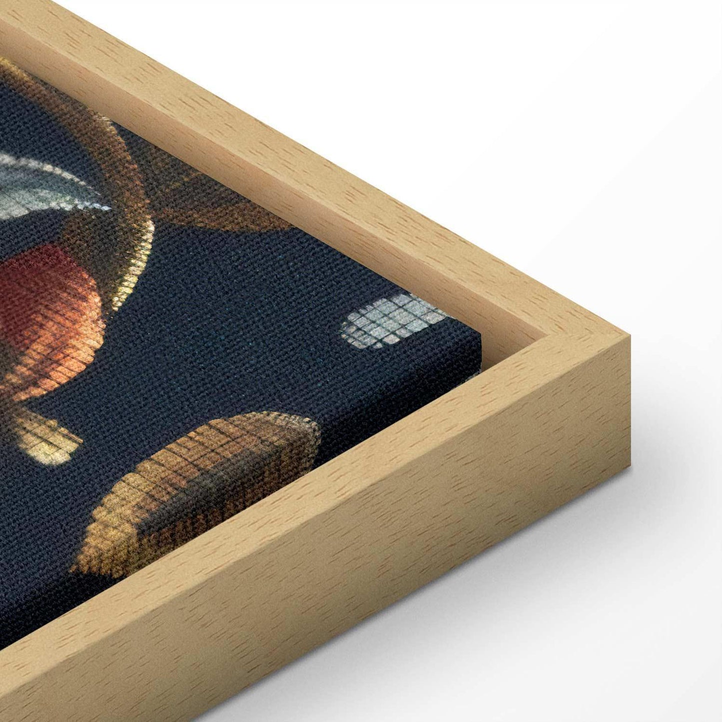 Leinwandbild - Tapestry Large Flowers Retro Floral Motif in Kilim Style