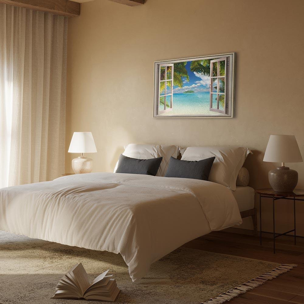 Leinwandbild - Window: Sea View