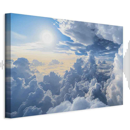 Leinwandbild - Symphony of Light: Sun and Clouds Collaborating on a Beautiful Sky