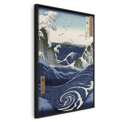 Leinwandbild - Utagawa Hiroshige – View of the Naruto whirlpools at Awa