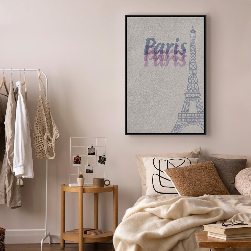 Leinwandbild - Paris in Watercolours (1 Part) Vertical